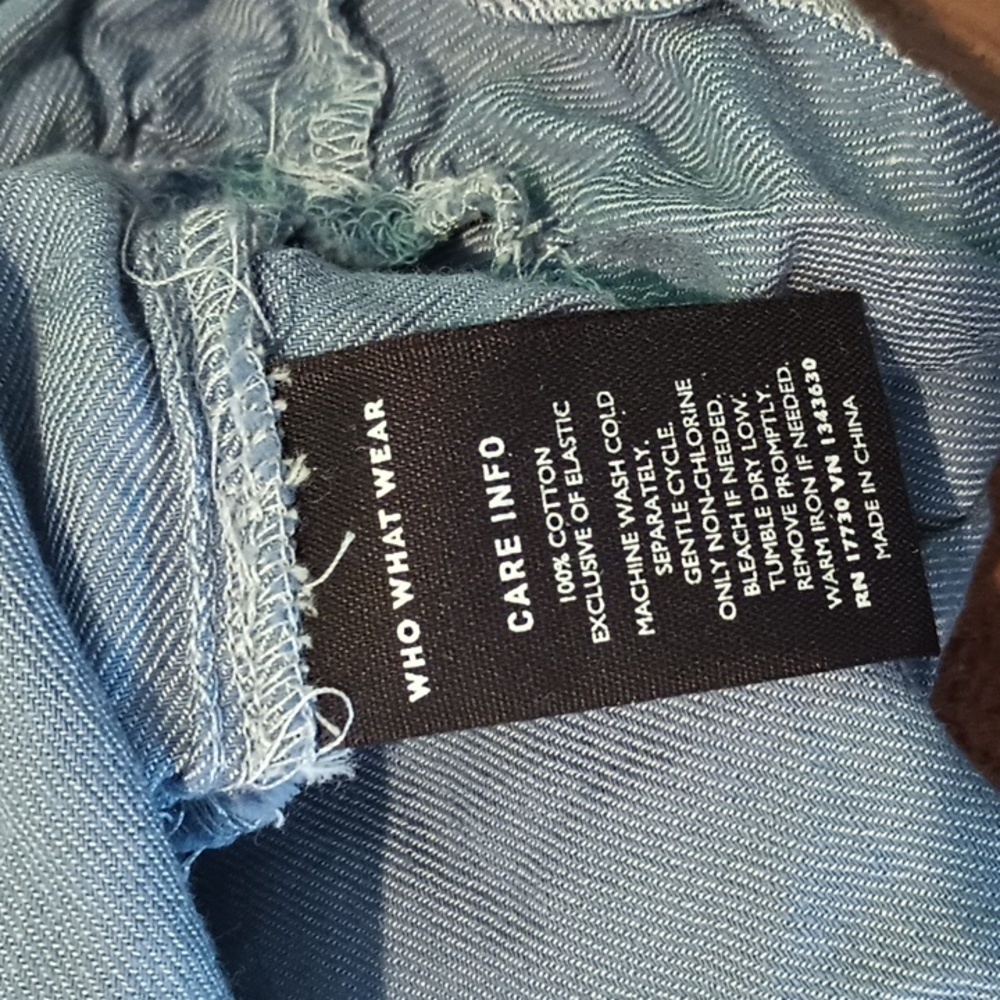 Who What Wear Blue Square Neck Puff Cap Sleeve Ruffle Mini Milkmaid Dress A26 - Picture 3 of 6